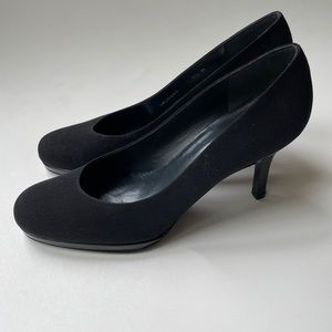 Stuart Weitzman Classic Black Fabric Pump